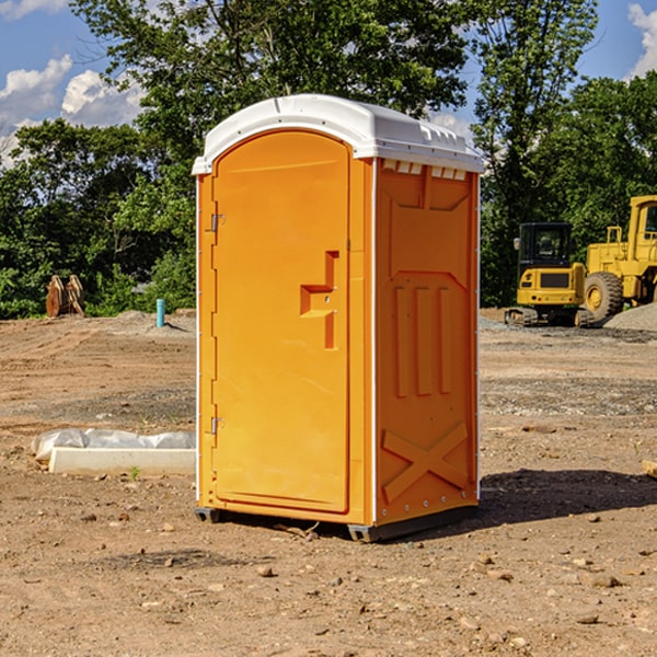 how often are the porta potties cleaned and serviced during a rental period in Fort Branch